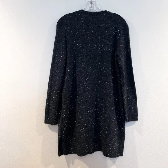 Madewell Wool Blend Black Confetti Knit Classic Open Cardigan Sweater XS NWT - Picture 7 of 7